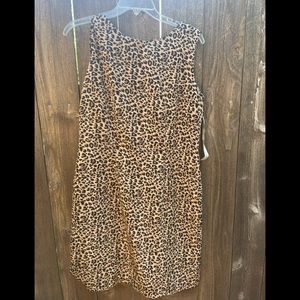 Dressbarn Animal Print Fitted Dress